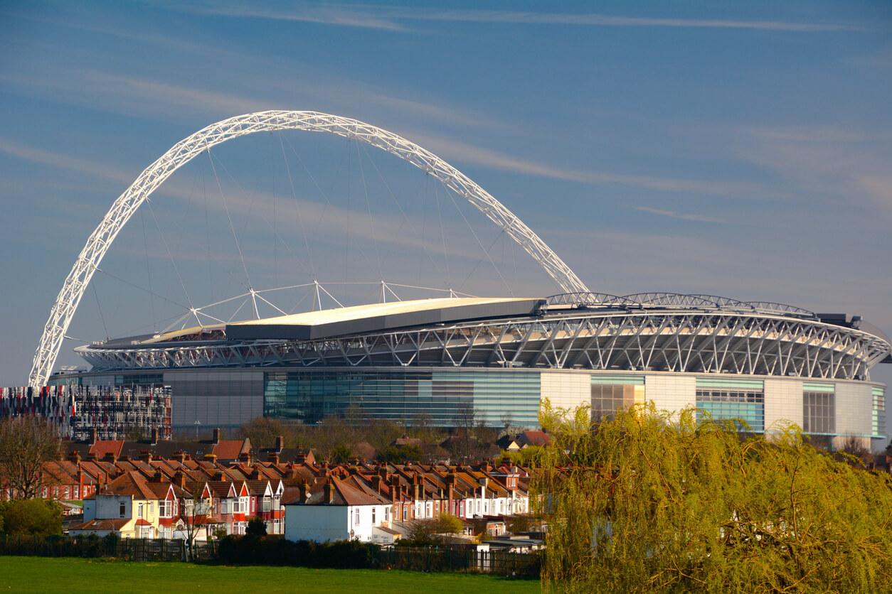 A close up of Wembley Arena