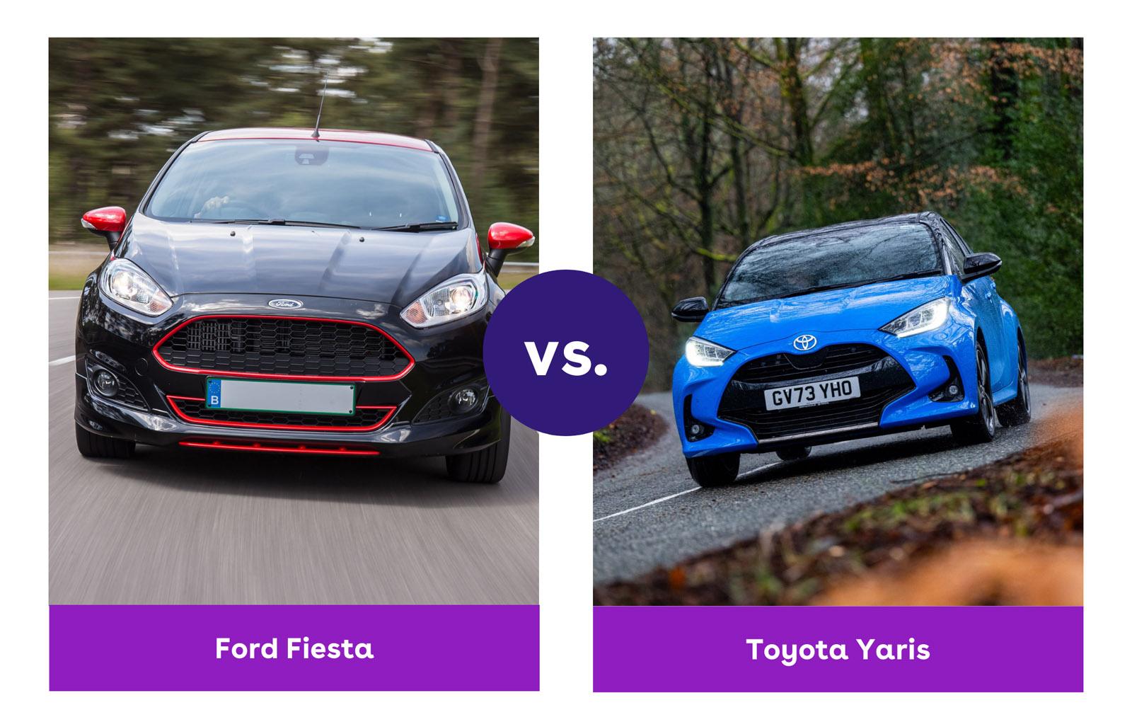 Ford Fiesta vs. Toyota Yaris driving