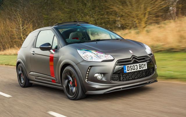 citroen ds3 driving on a country road