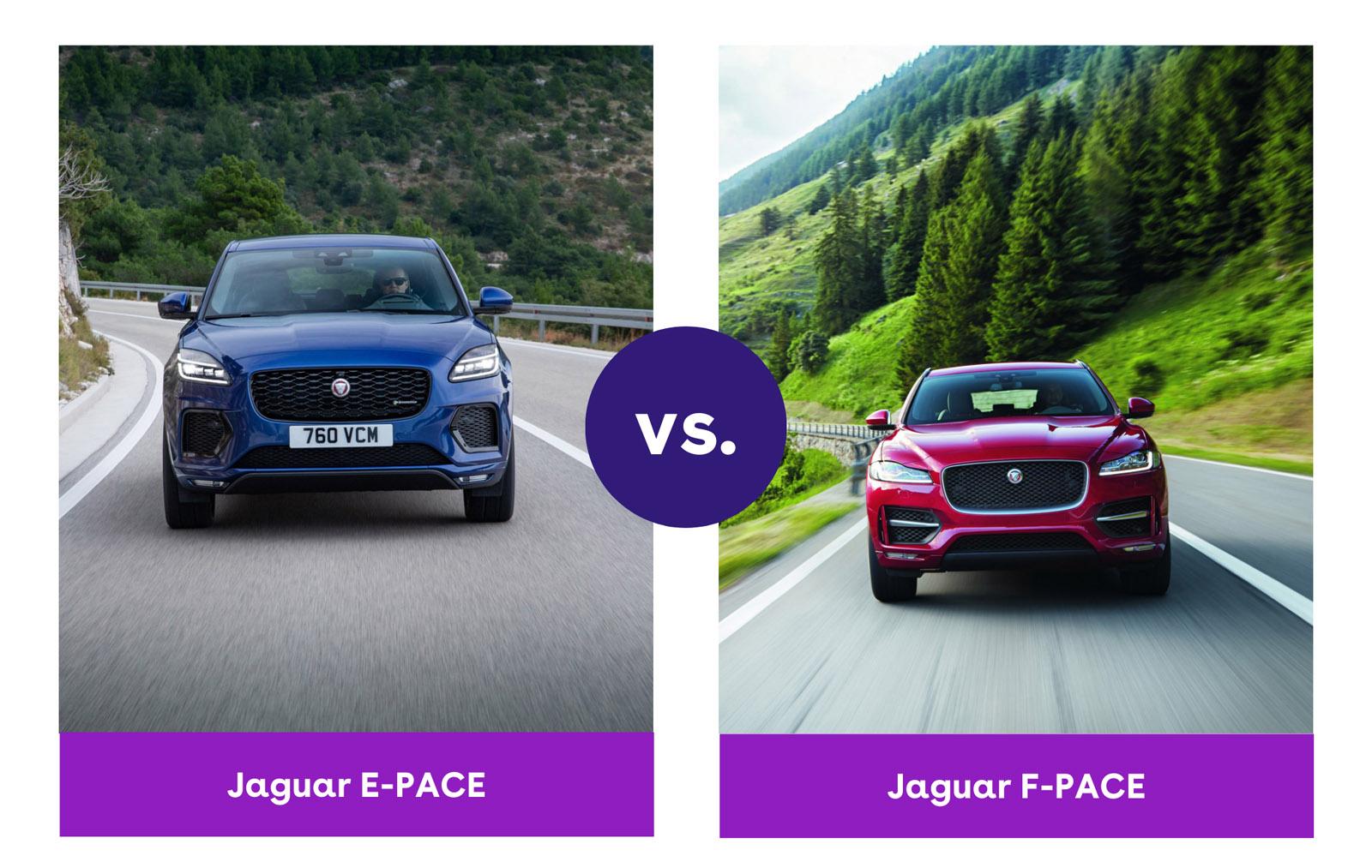 jaguar e-pace and f-pace driving