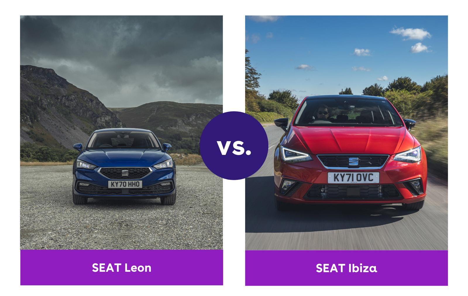 SEAT Leon vs. SEAT Ibiza front