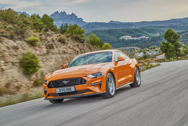 Ford Mustang driving