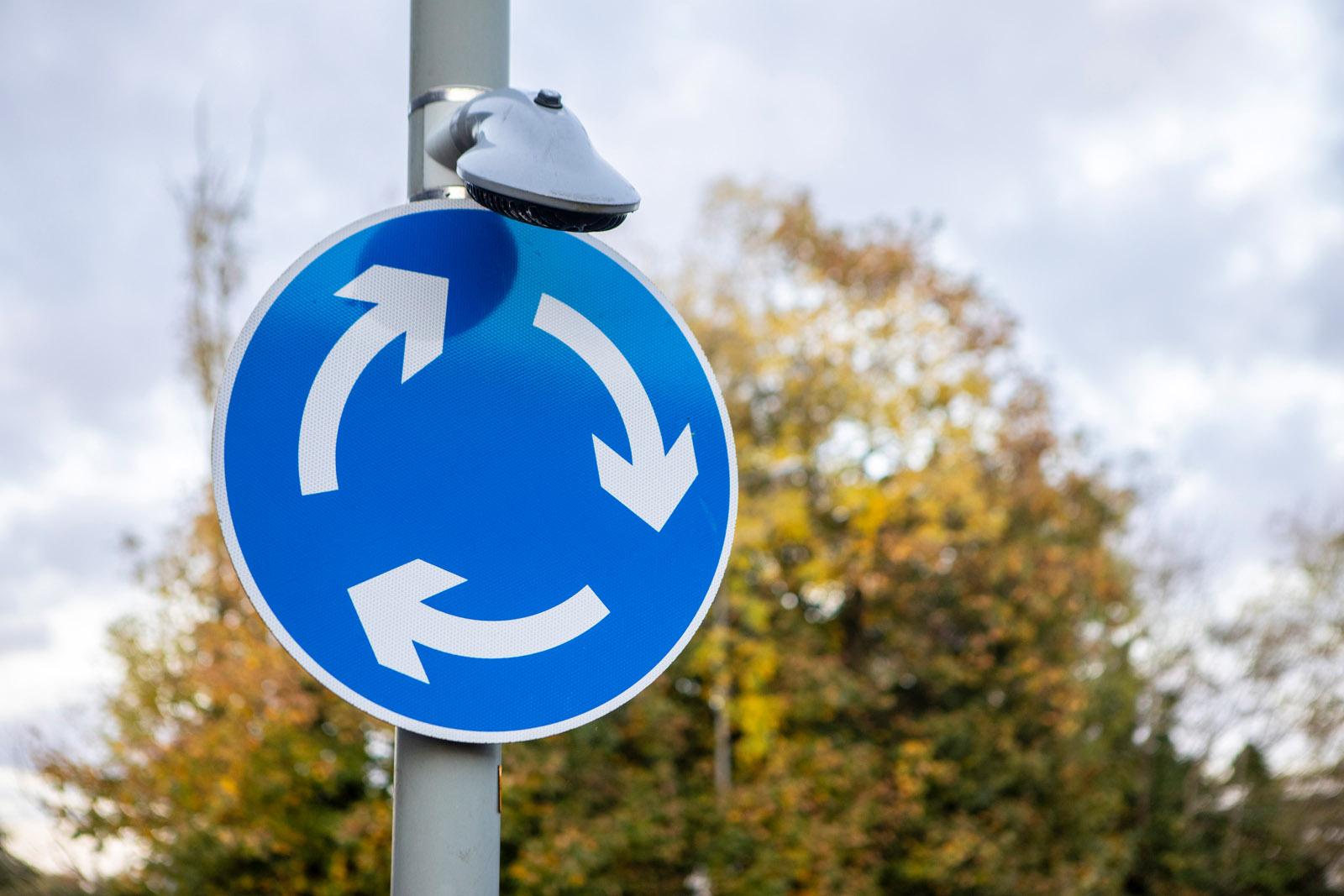 Roundabout sign