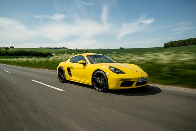 Porsche 718 Cayman front three quarters