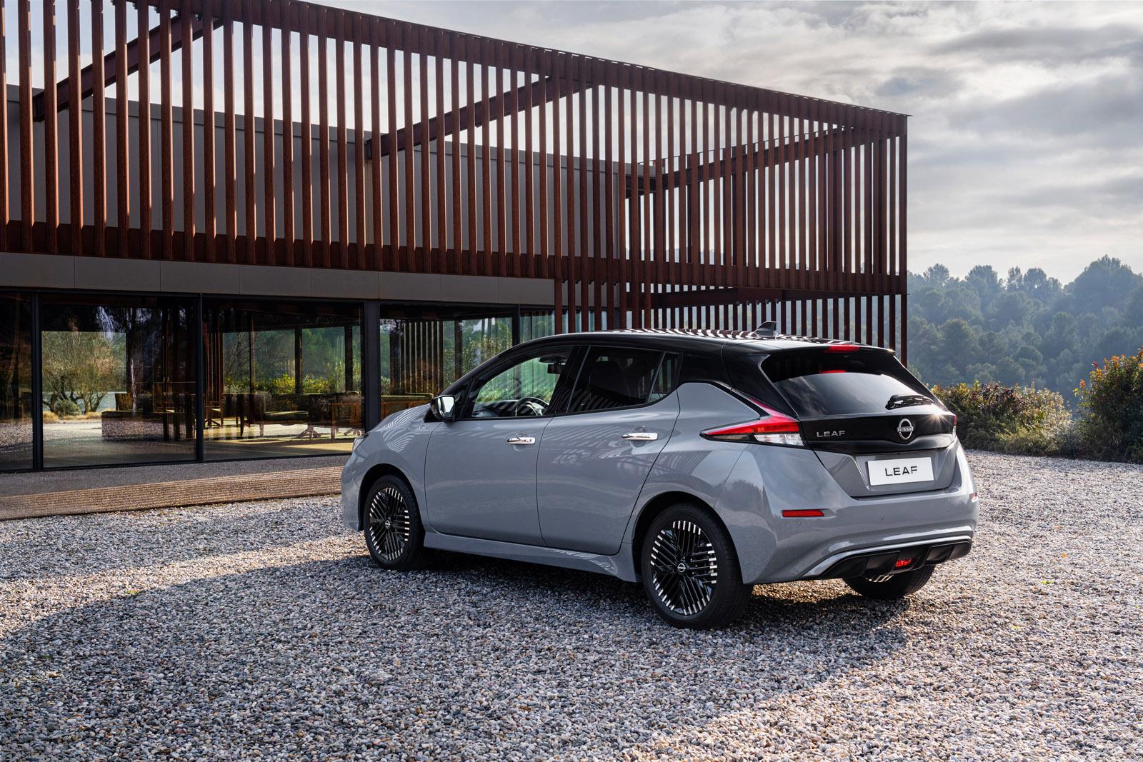 Nissan Leaf rear three quarters