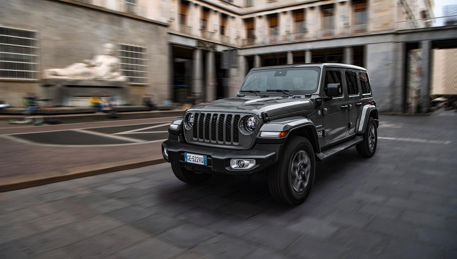 Jeep Wrangler driving