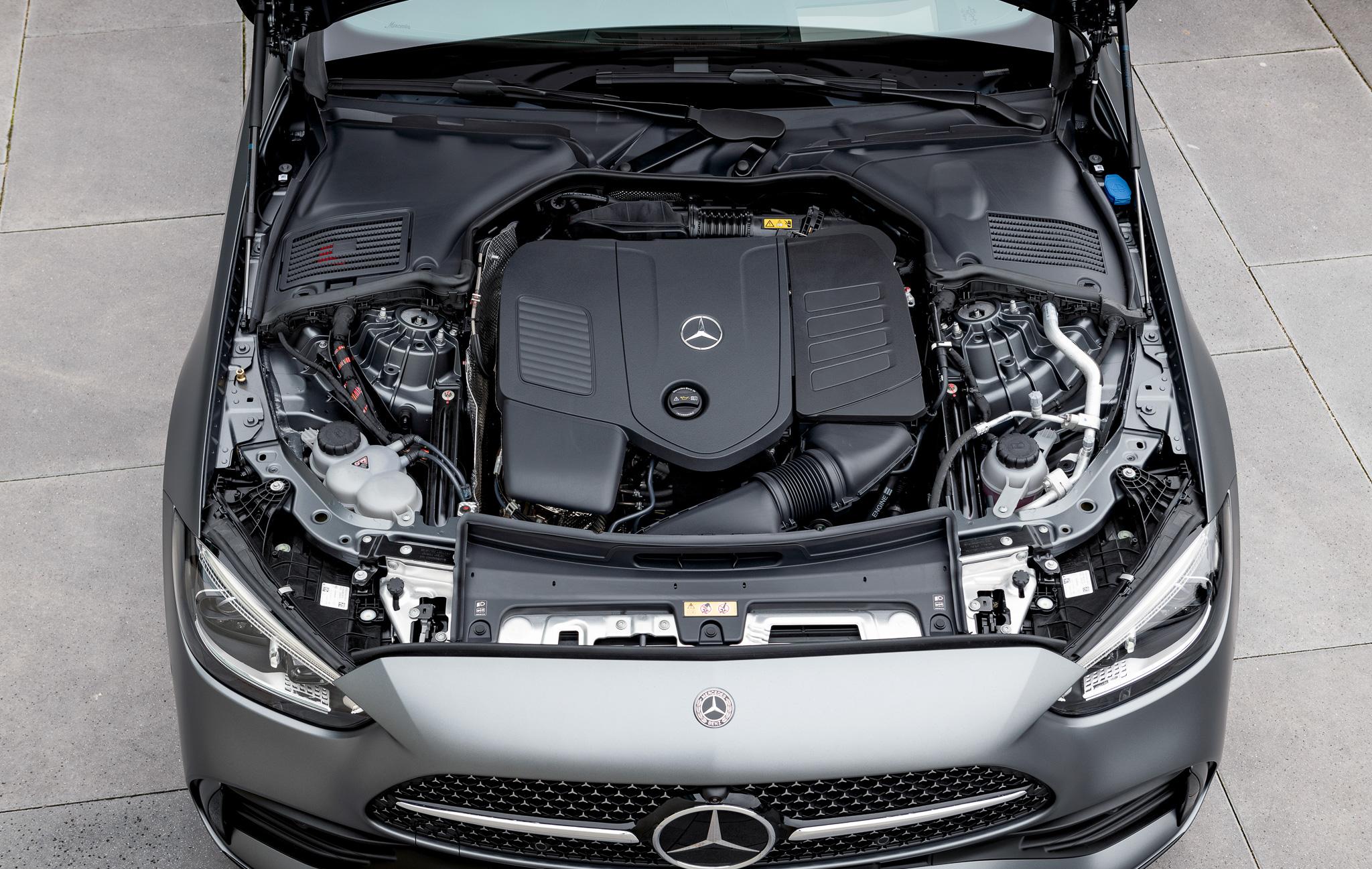 Mercedes C-Class engine bay