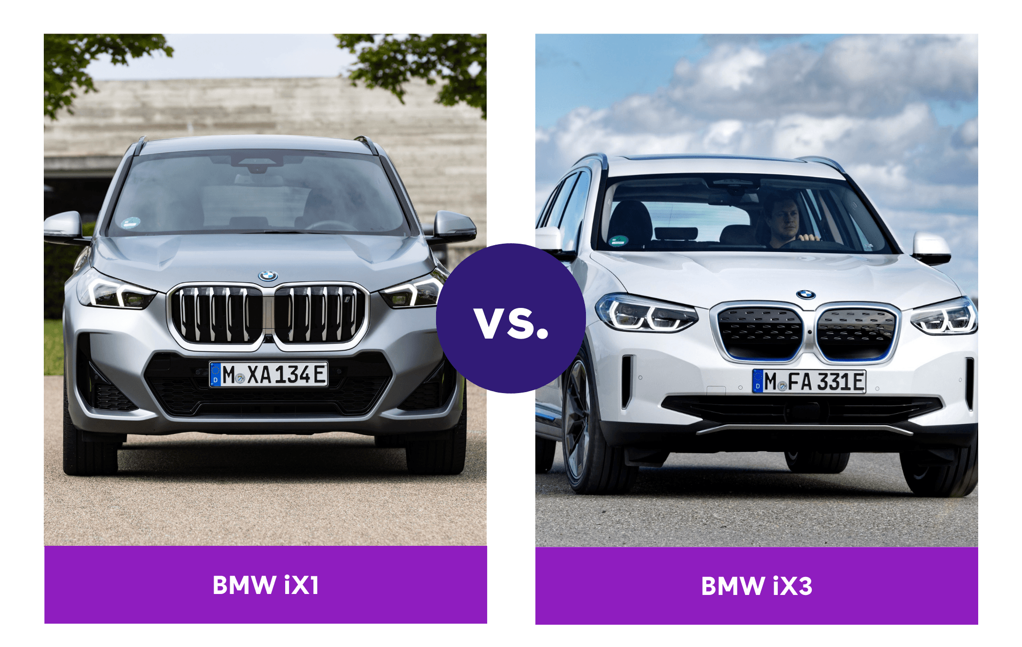 A comparison of the BMW iX1 and iX3