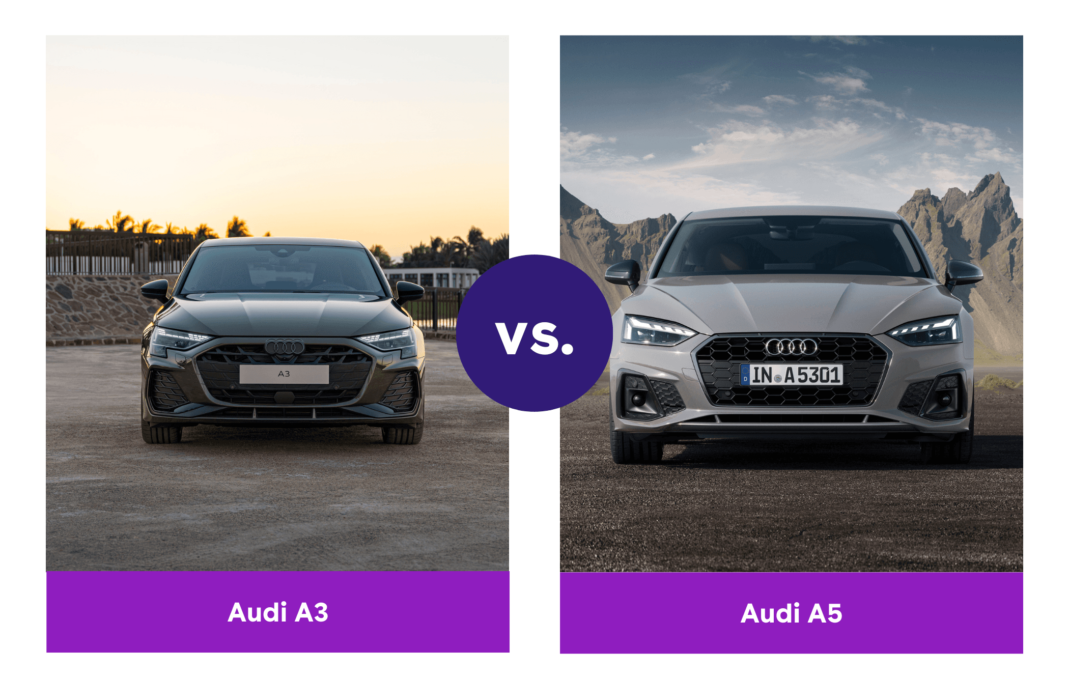 A comparison of the Audi A3 vs. A5