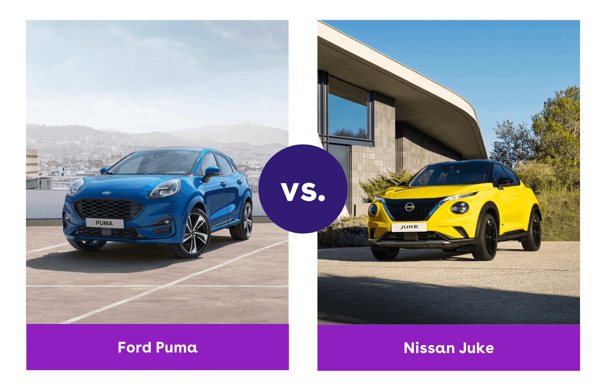 A comparison of the Ford Puma and Nissan Juke