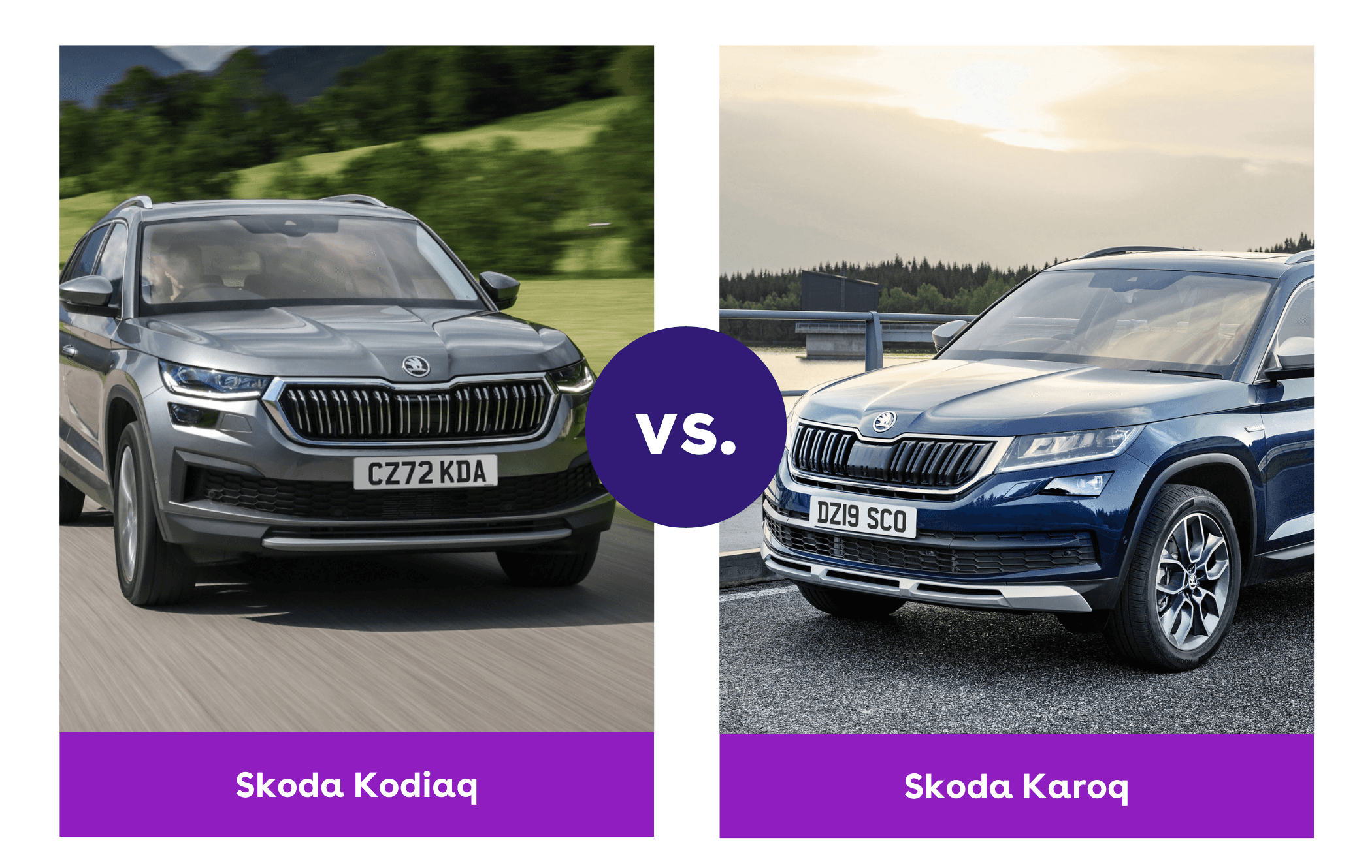 A comparison of the Skoda Kodiaq and Karoq