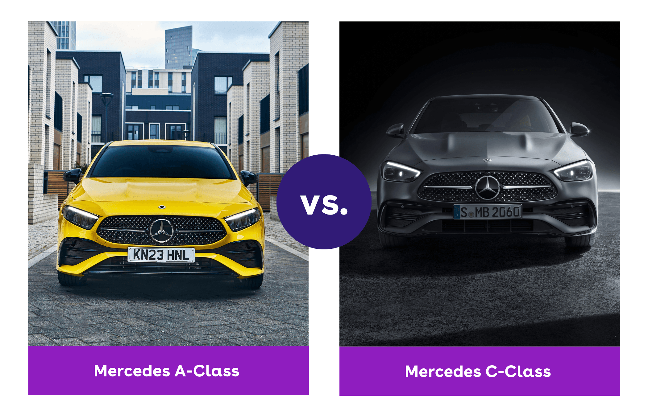 A comparison of the Mercedes A-Class vs. C-Class