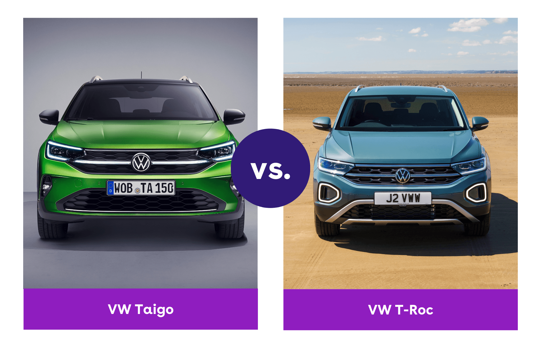 A comparison of the Vw Taigo and T-Roc