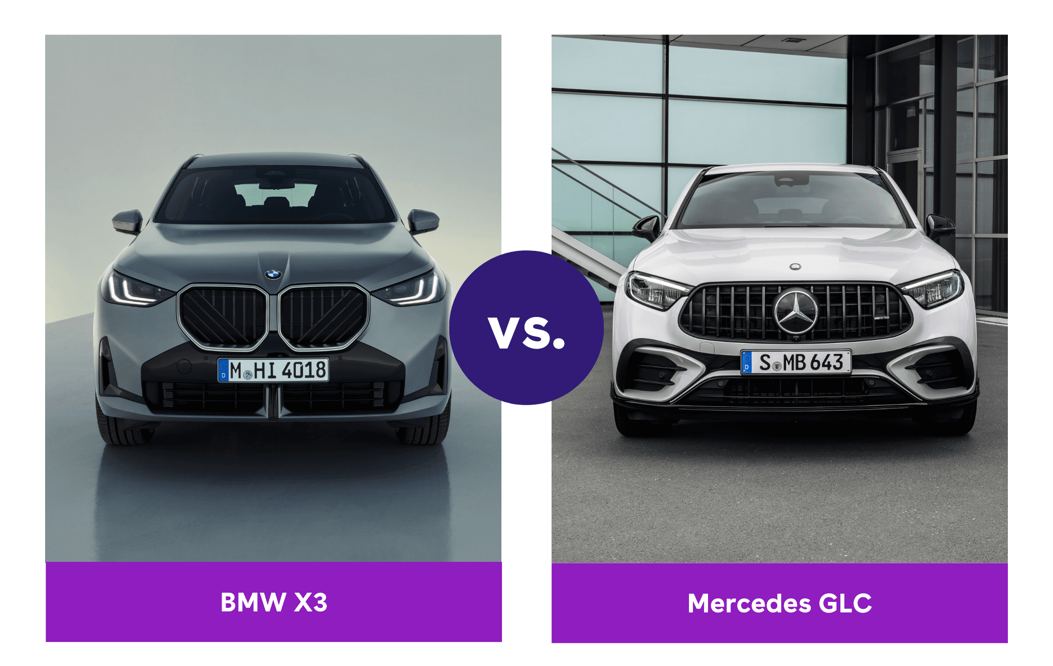 A comparison of the BMW X3 vs. Mercedes GLC