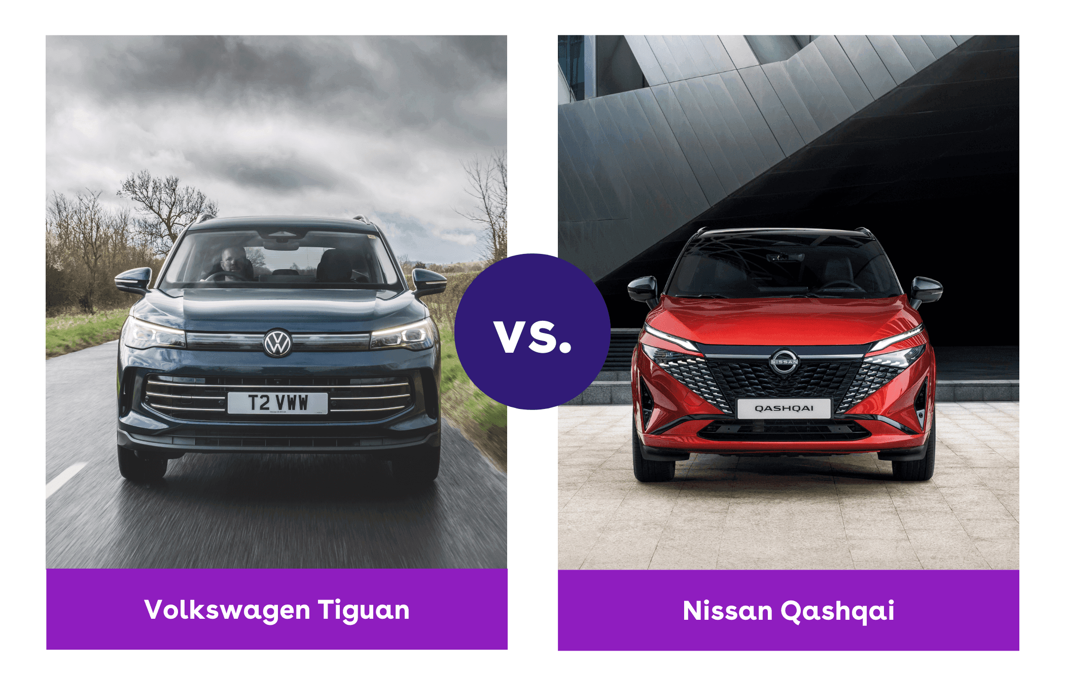 A comparison of the VW Tiguan vs. Nissan Qashqai