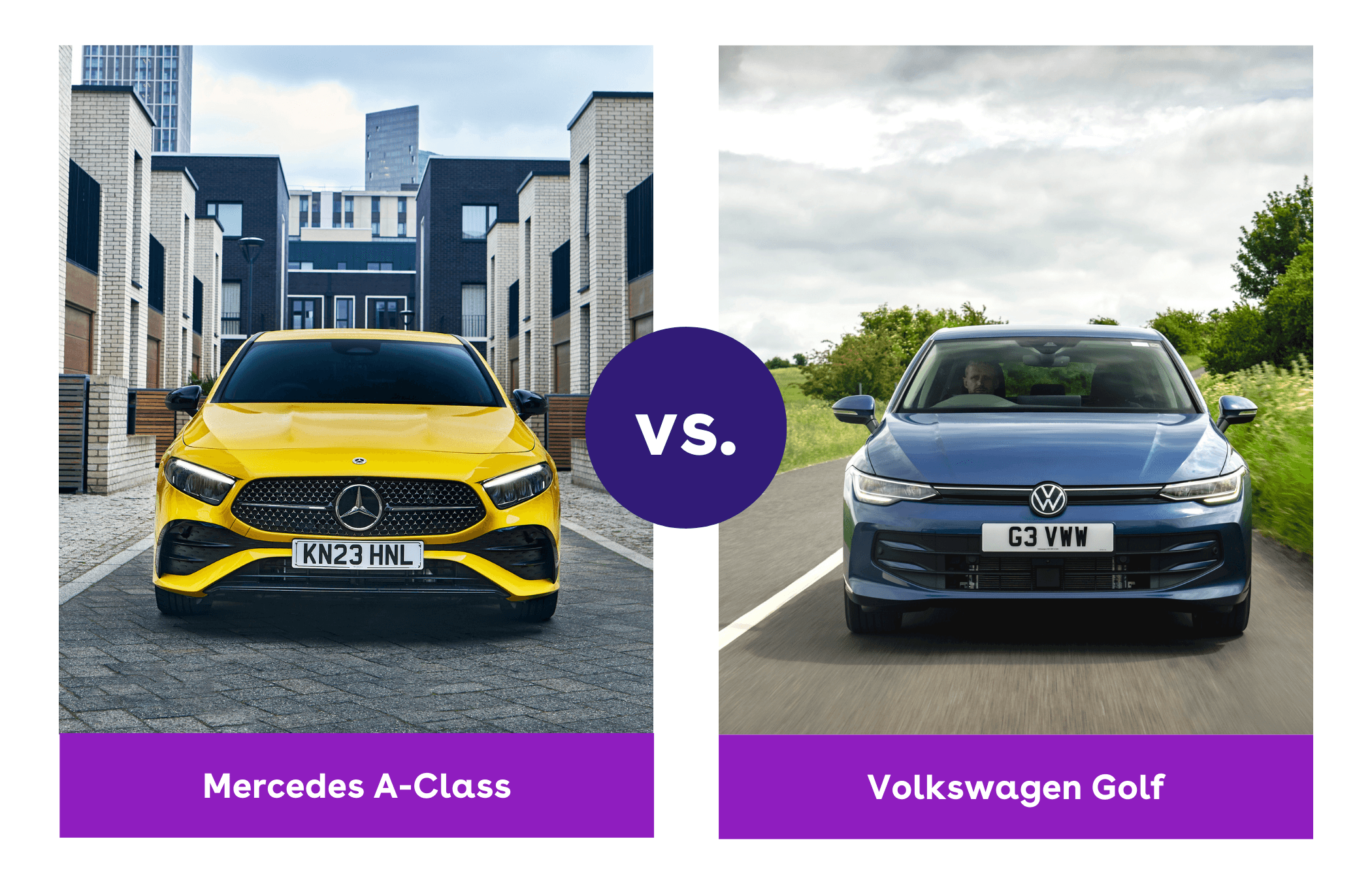 A comparison of the Mercedes A-Class and VW Golf