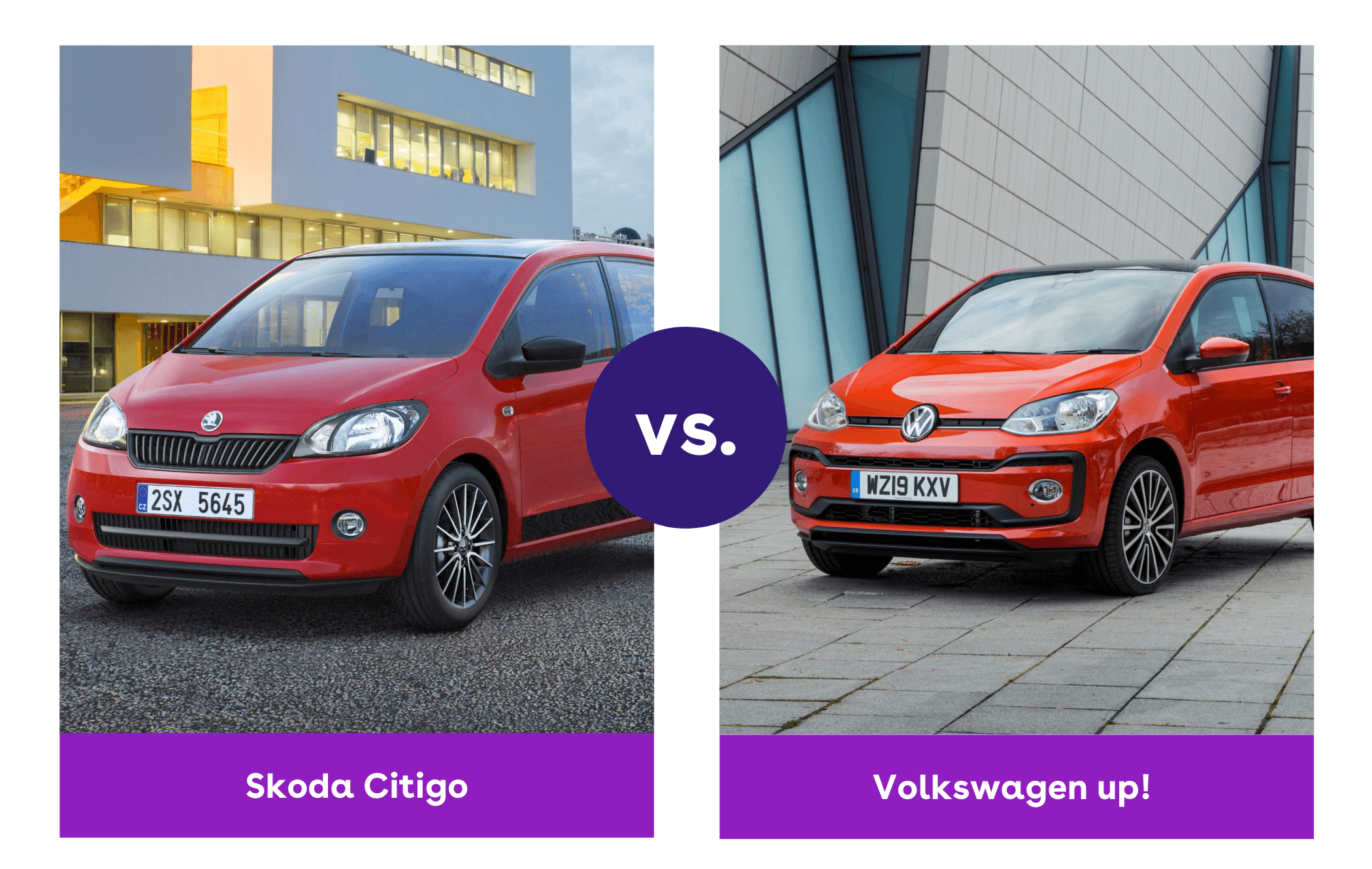 A comparison of the Skoda Citigo and VW Up