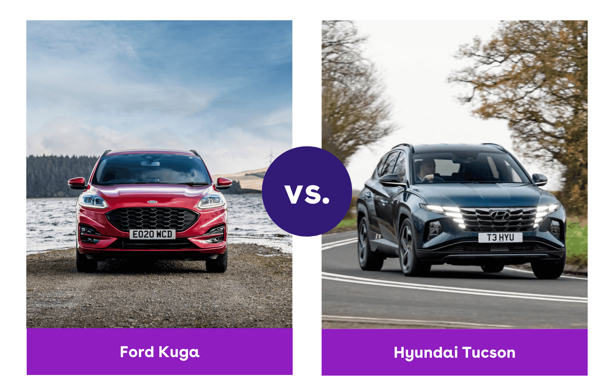 A comparison of the Ford Kuga vs. Hyundai Tucson