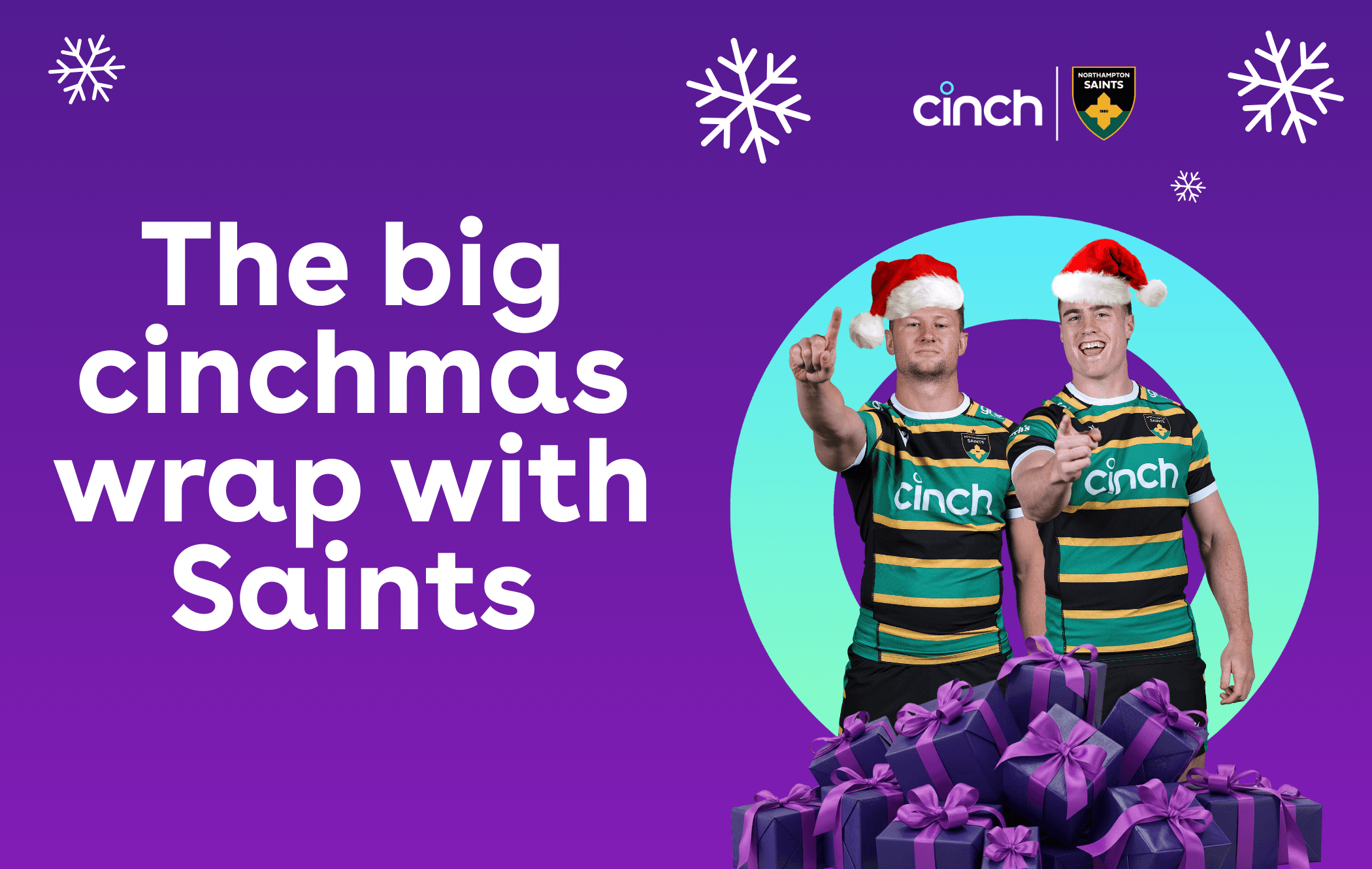 Big cinchmas wrap with Northampton Saints