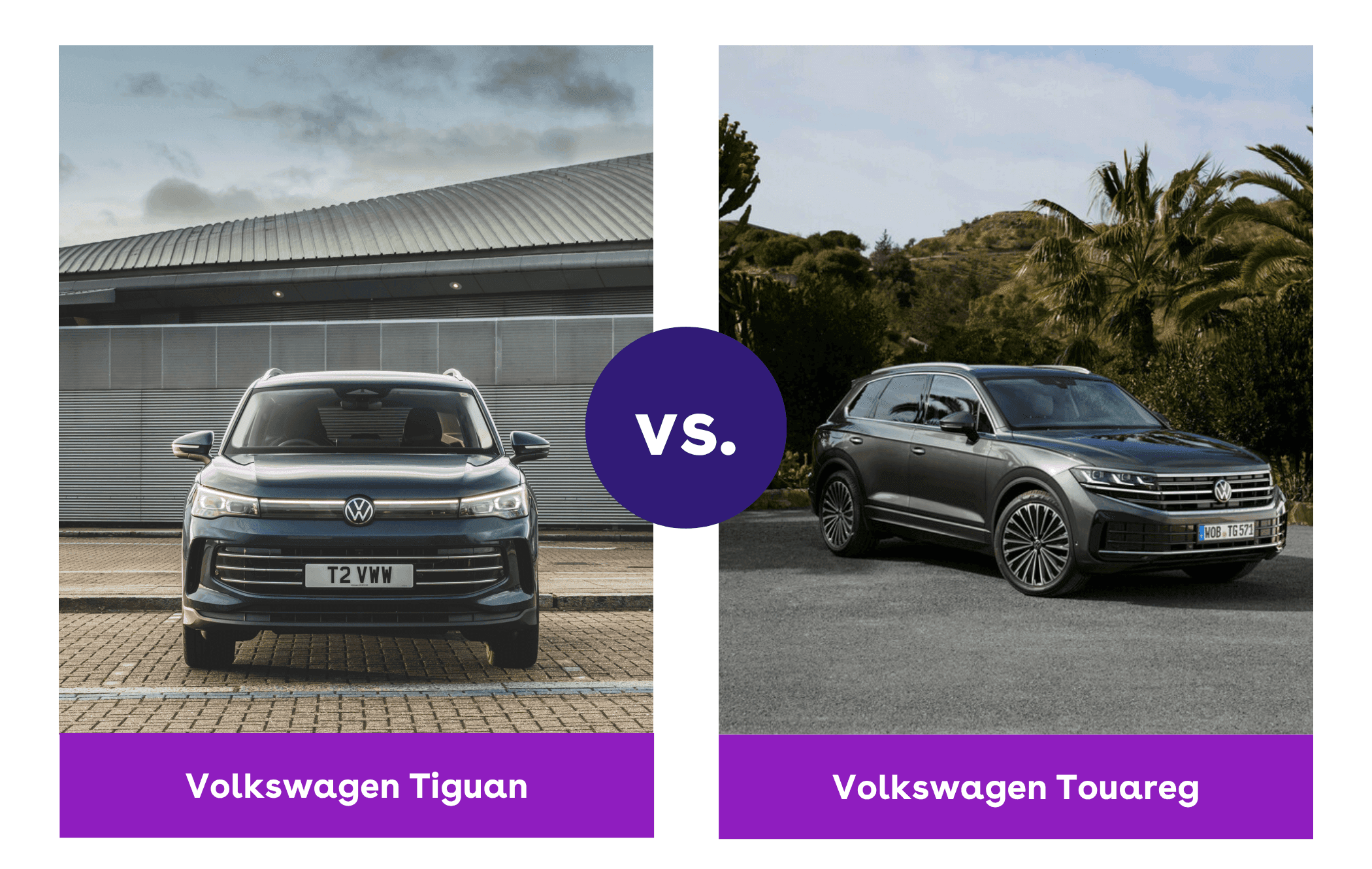 A comparison of the VW Tiguan vs. VW Touareg