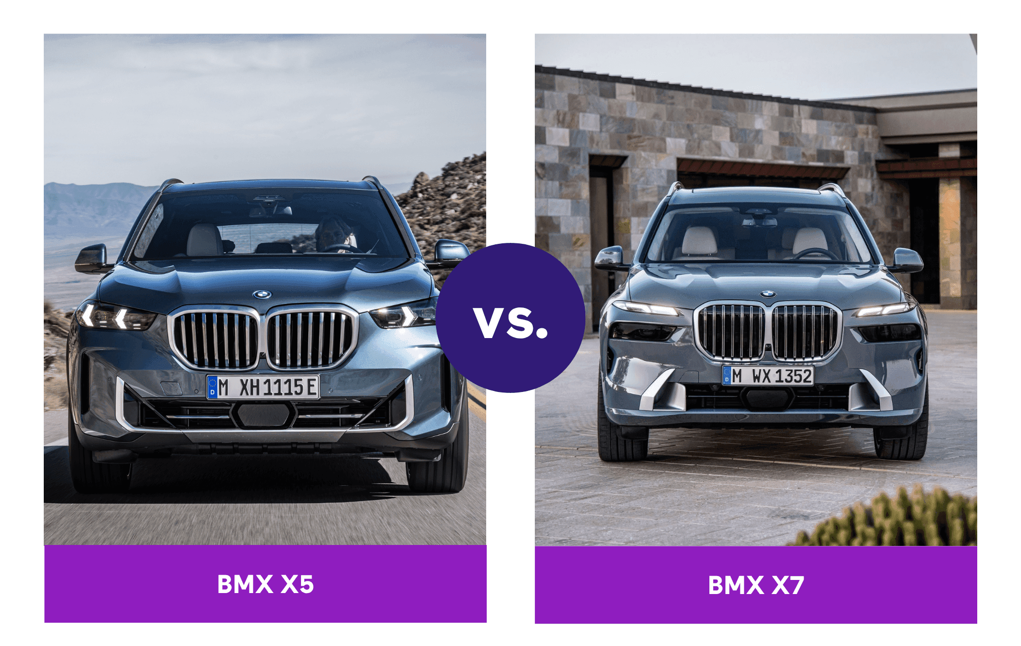 A comparison of the BMW X5 vs. X7