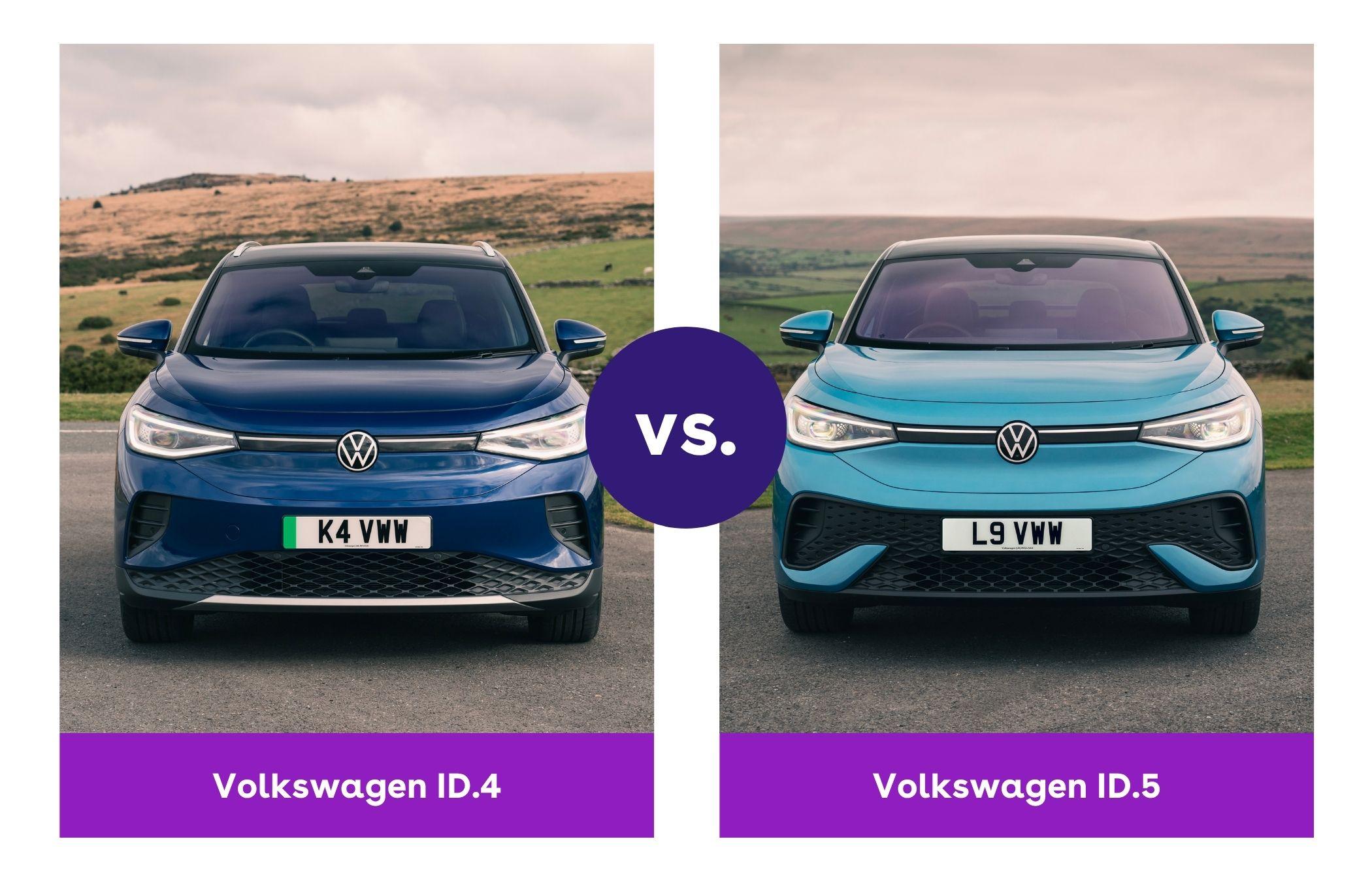 Side-by-side image of VW ID.4 and ID.5