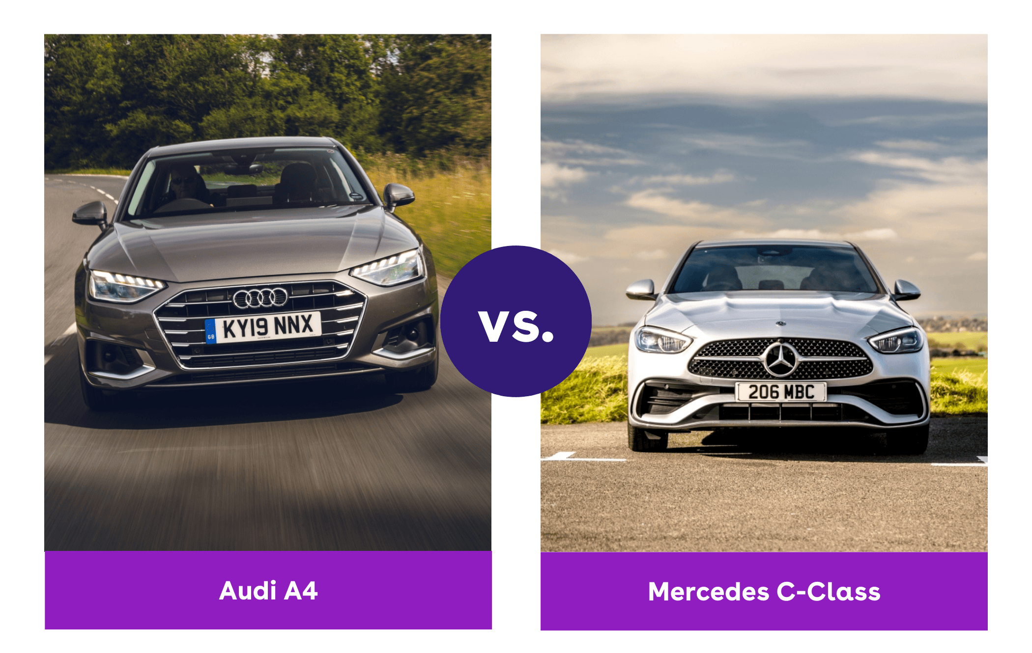 A comparison of the Audi A4 vs. Mercedes C-Class