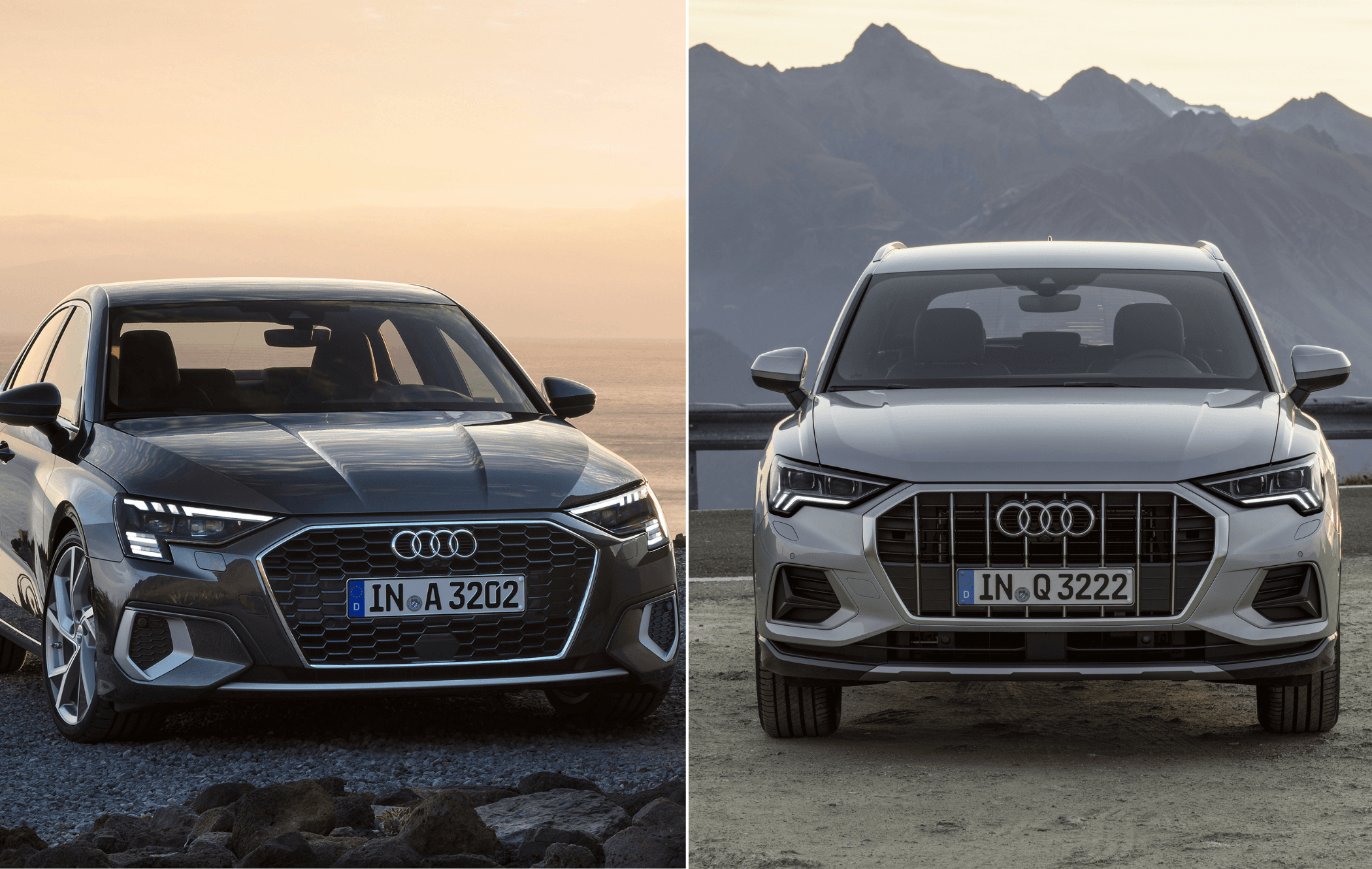 A comparison of the Audi A3 and Audi Q3 models