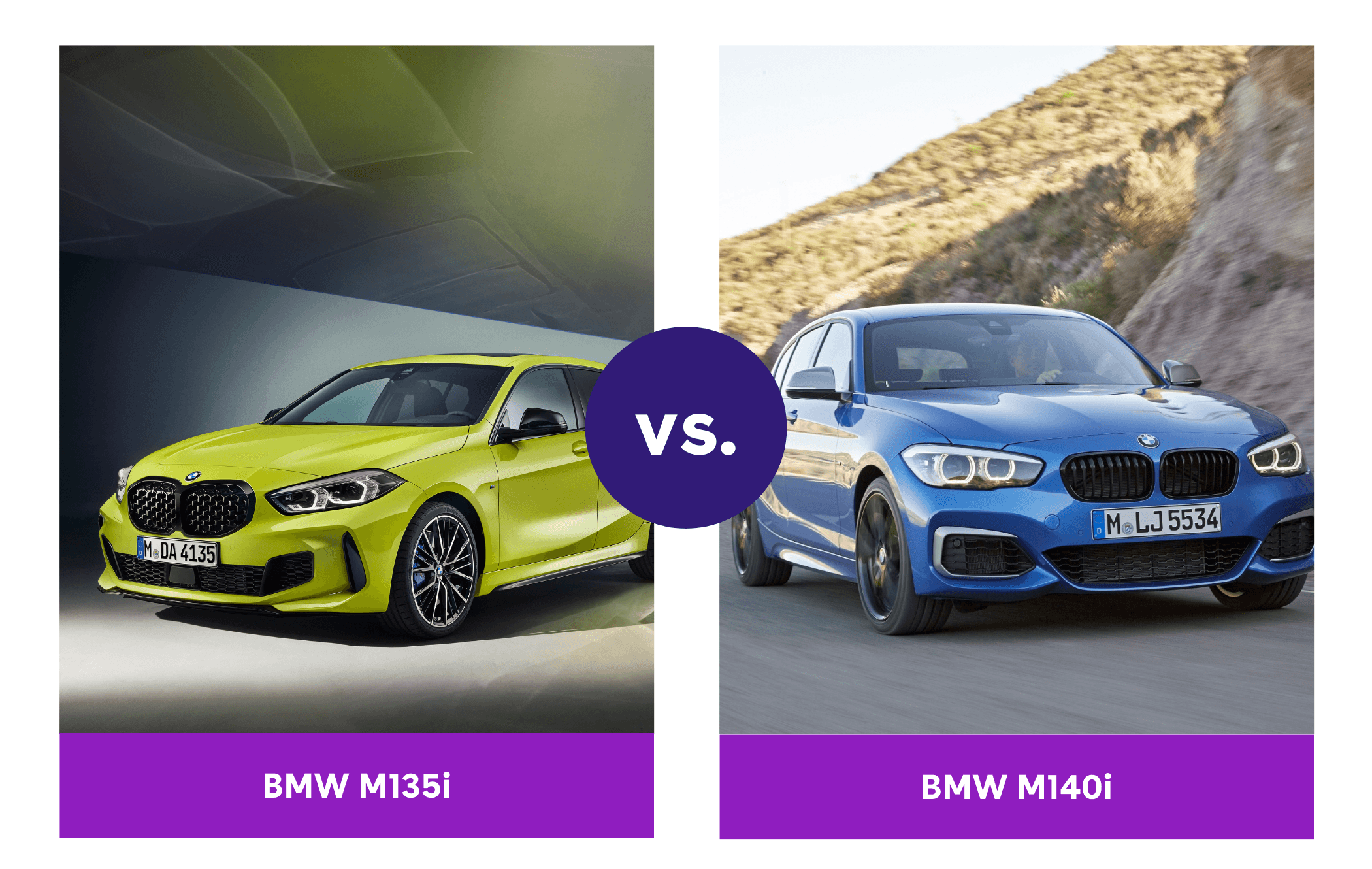 A comparison of the BMW M135i and the M140i