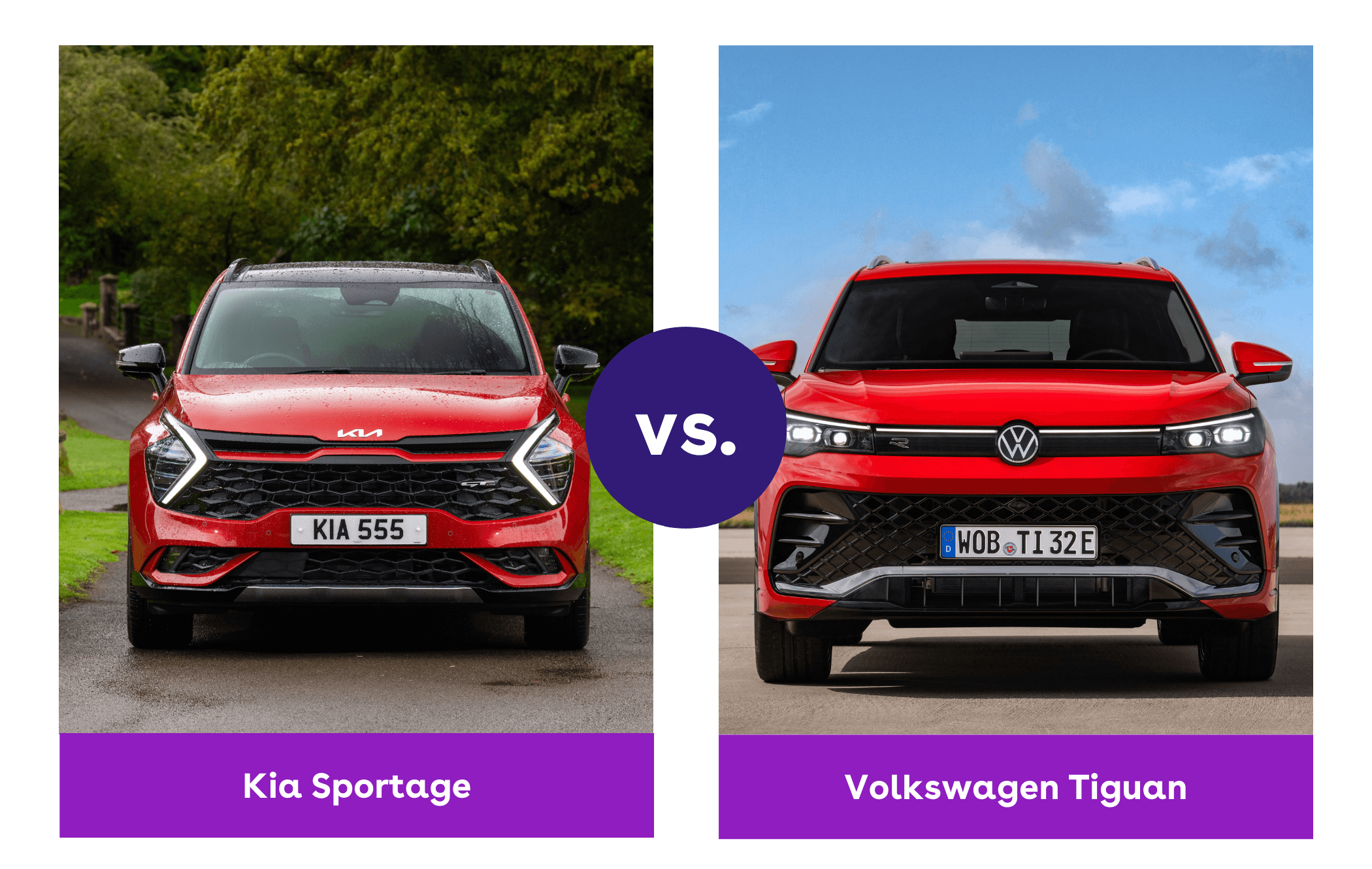 A comparison of the Kia Sportage and VW Tiguan