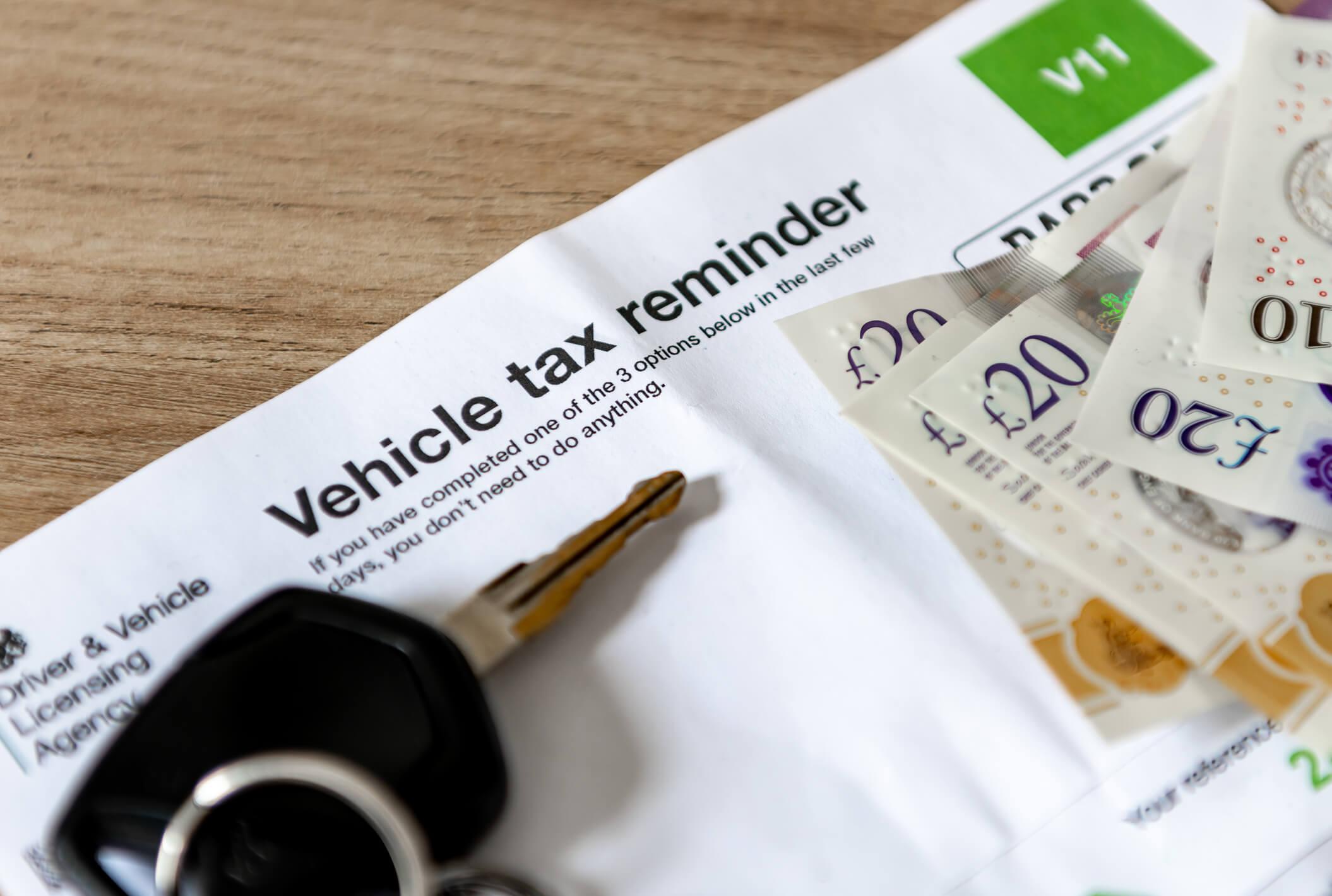 A car tax reminder letter