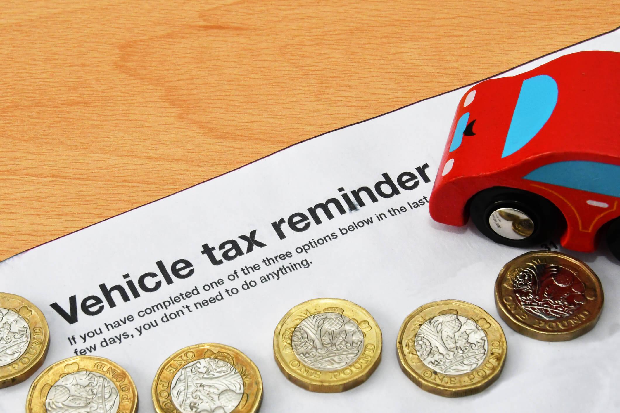 An image showing a vehicle tax reminder