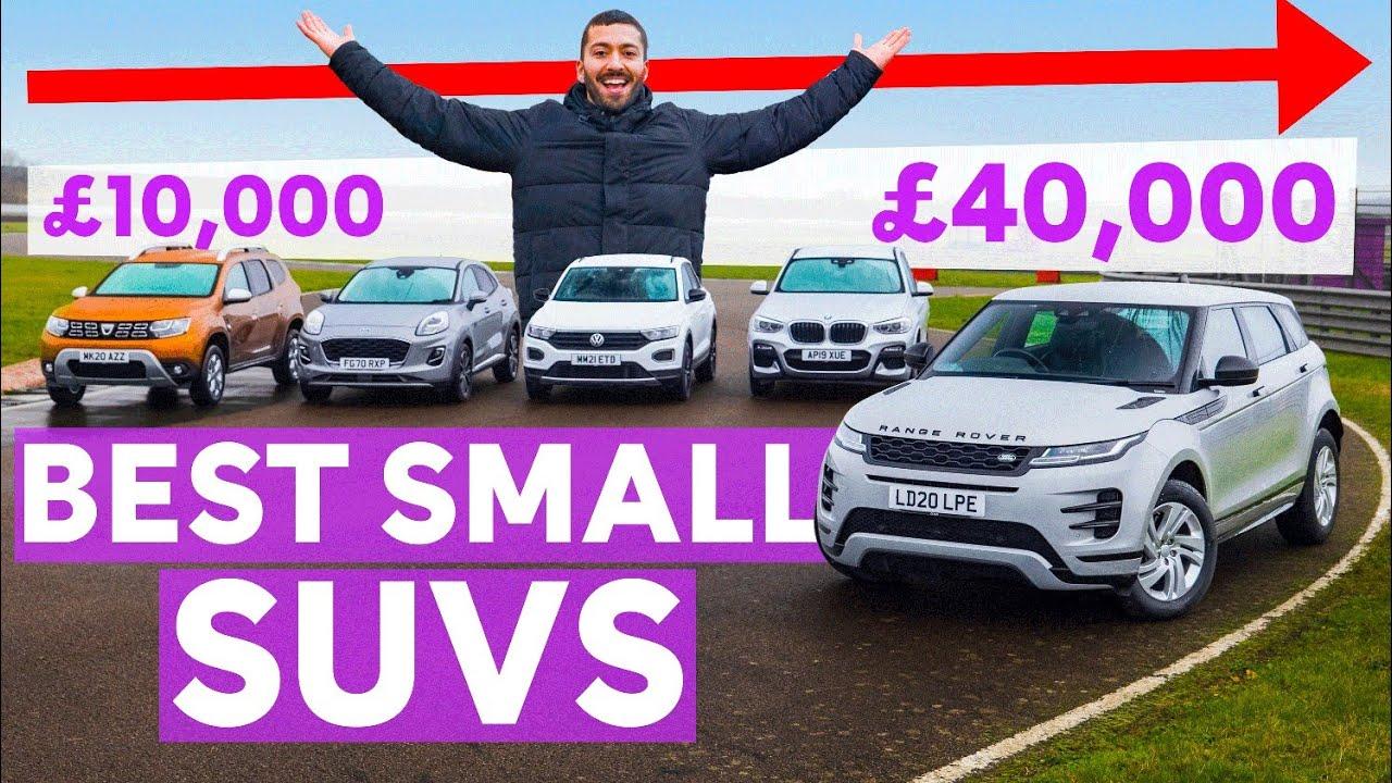 a youtube thumbnail image showing five small suvs at rockingam racetrack in corby