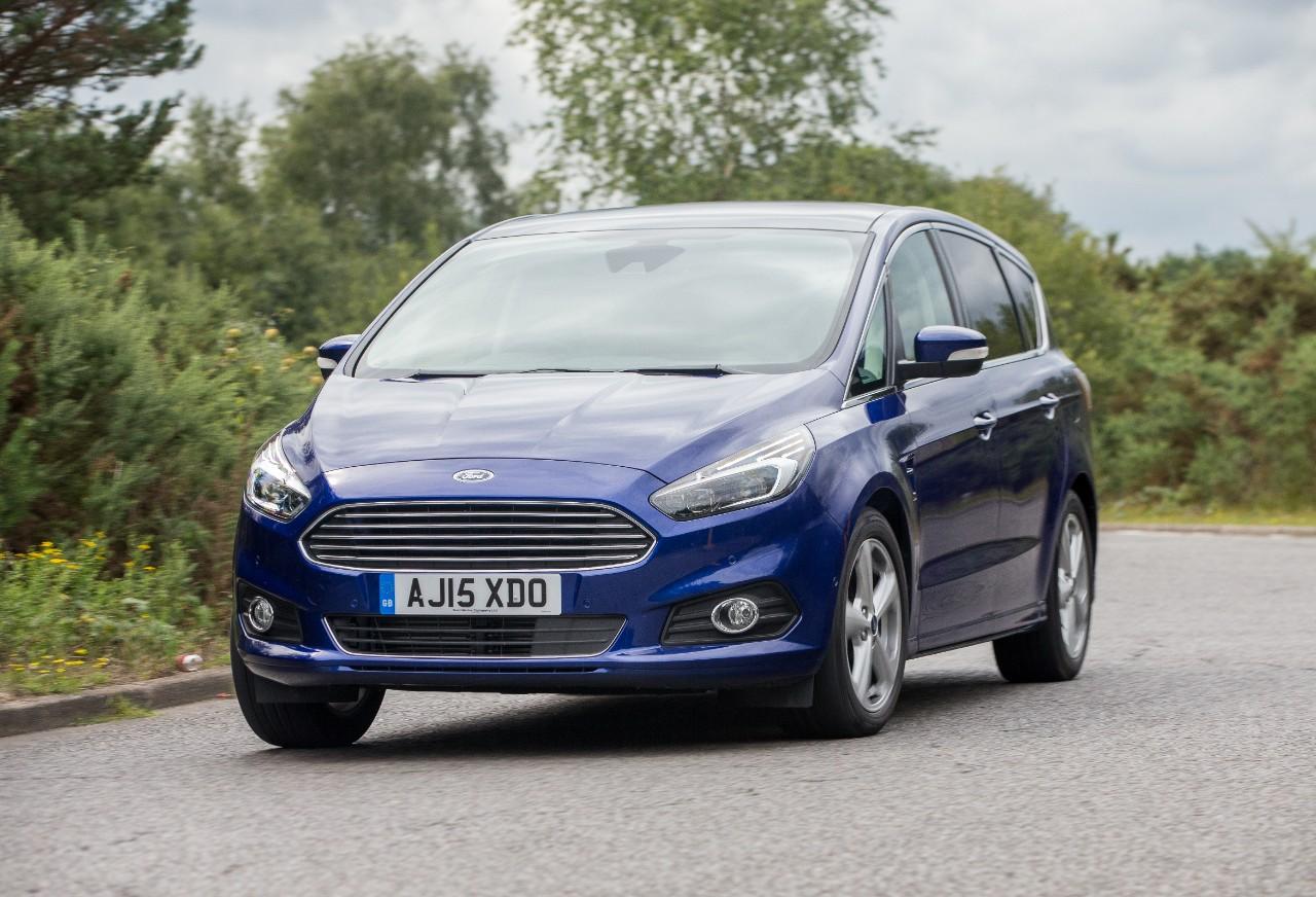 A blue Ford S-Max