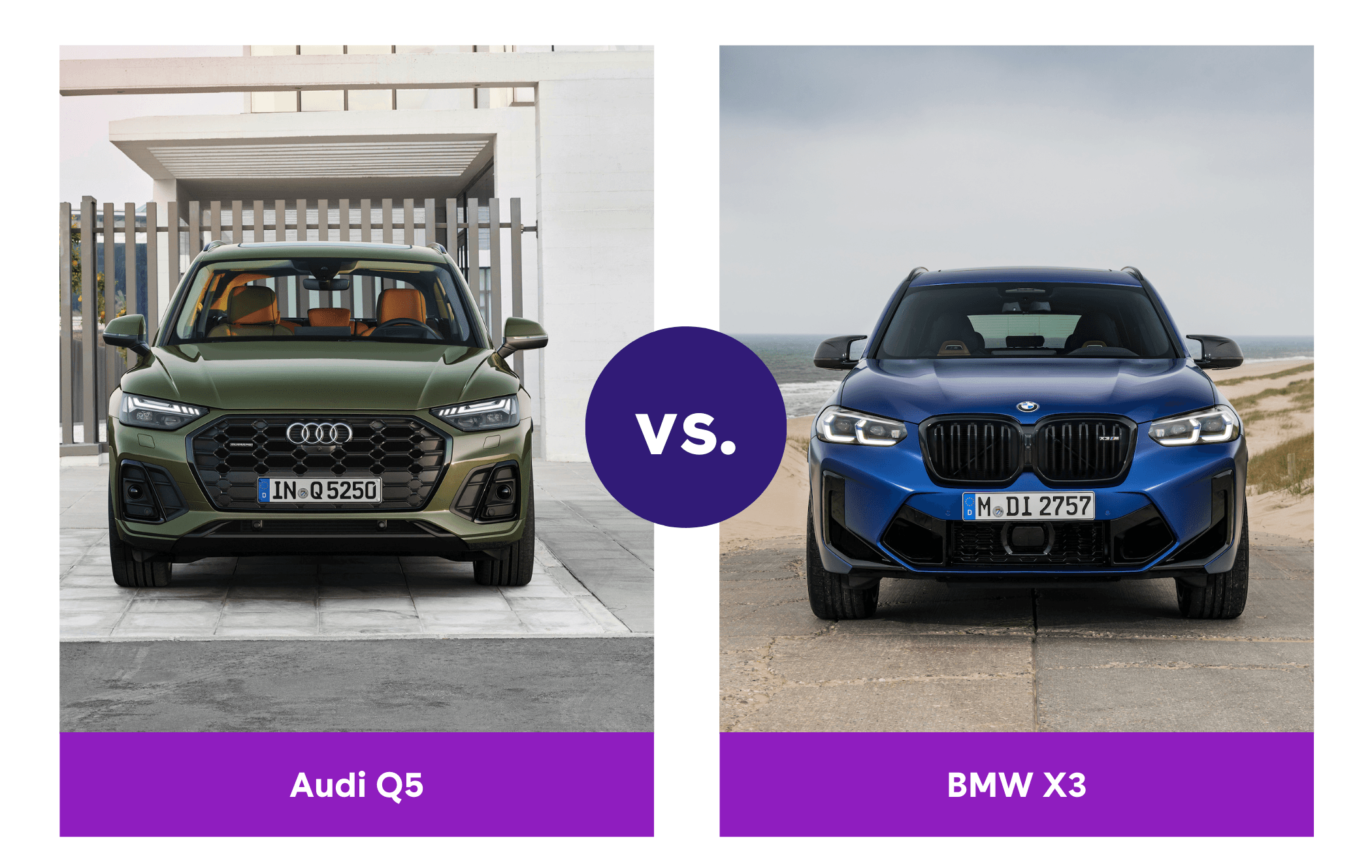 A comparison of the Audi Q5 and BMW X3 models