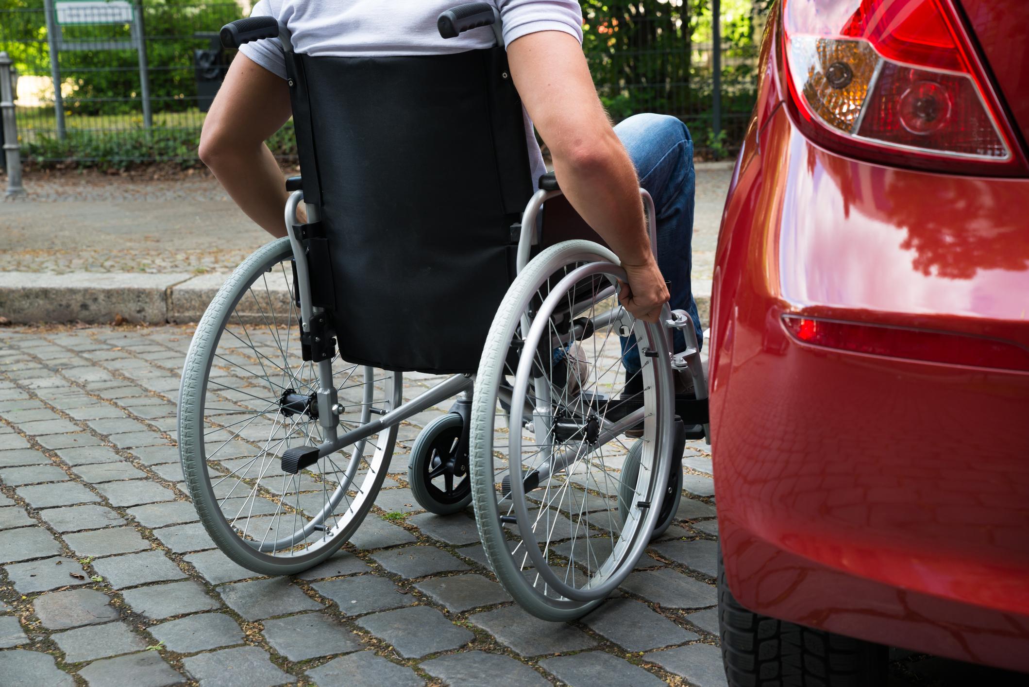 Wheelchair and car 
